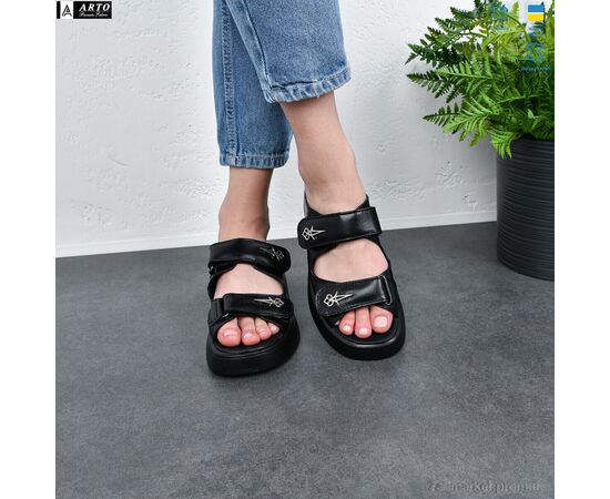 Фотография Босоножки женские летние Лето 540 чорний к. (8 пар р.36-41) "ARTO" недорого оптом от прямого поставщика, изображение 4