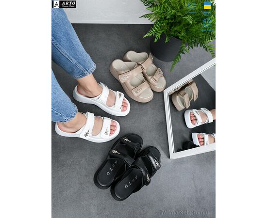 Фотография Босоножки женские летние Лето 540 білий к. (8 пар р.36-41) "ARTO" недорого оптом от прямого поставщика, изображение 4