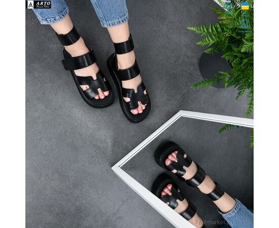Фотография Босоножки женские летние Лето 097 чорний к. (8 пар р.36-41) "ARTO" недорого оптом от прямого поставщика, изображение 2