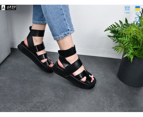 Фотография Босоножки женские летние Лето 097 чорний к. (8 пар р.36-41) "ARTO" недорого оптом от прямого поставщика, изображение 3