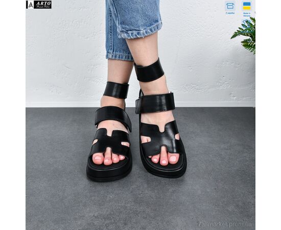 Фотография Босоножки женские летние Лето 097 чорний к. (8 пар р.36-41) "ARTO" недорого оптом от прямого поставщика, изображение 4