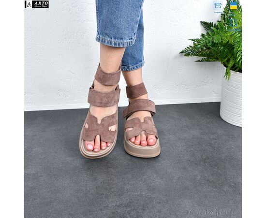 Фотография Босоножки женские летние Лето 097 кофе з. (8 пар р.36-41) "ARTO" недорого оптом от прямого поставщика, изображение 3