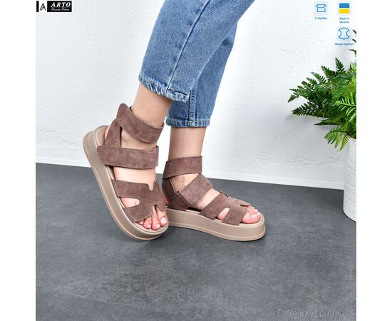 Фотография Босоножки женские летние Лето 097 кофе з. (8 пар р.36-41) "ARTO" недорого оптом от прямого поставщика, изображение 4