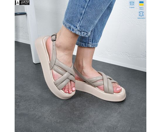 Фотография Босоножки женские летние Лето 0170 латте к. (6 пар р.36-40) "ARTO" недорого оптом от прямого поставщика, изображение 3