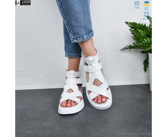 Фотография Босоножки женские летние Лето 175 білий к. (8 пар р.36-41) "ARTO" недорого оптом от прямого поставщика, изображение 3