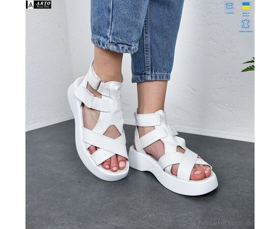 Фотография Босоножки женские летние Лето 175 білий к. (8 пар р.36-41) "ARTO" недорого оптом от прямого поставщика, изображение 4