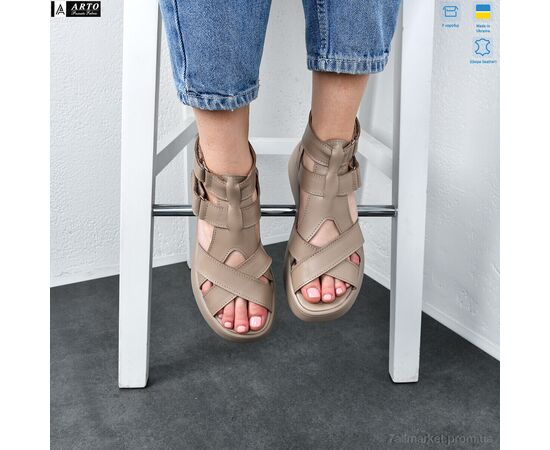 Фотография Босоножки женские летние Лето 175 латте к. (8 пар р.36-41) "ARTO" недорого оптом от прямого поставщика, изображение 2