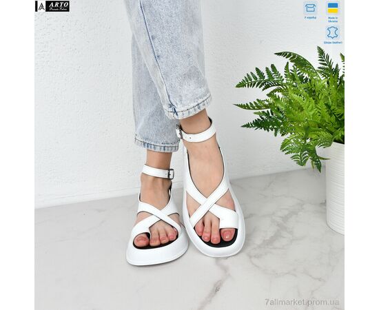 Фотография Босоножки женские летние Лето 0110 білий к. (8 пар р.36-41) "ARTO" недорого оптом от прямого поставщика, изображение 2