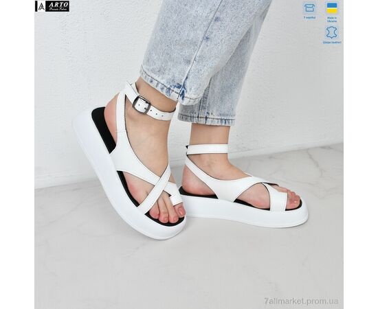 Фотография Босоножки женские летние Лето 0110 білий к. (8 пар р.36-41) "ARTO" недорого оптом от прямого поставщика, изображение 3