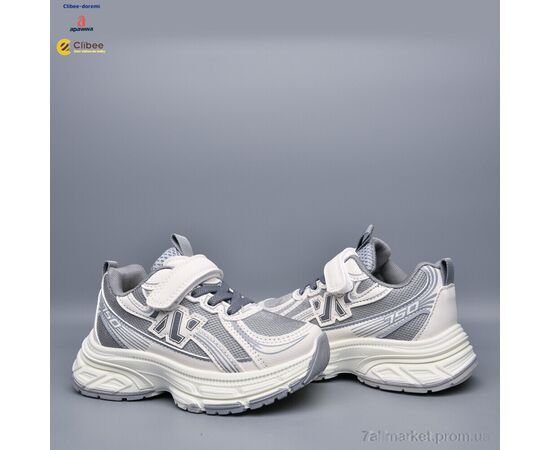Фотография Кроссовки детские модные Весна/осень LB1187 white-grey (6 пар р.26-31) "Clibee-Doremi" недорого оптом от прямого поставщика, изображение 2