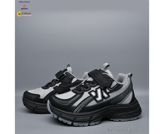 Фотография Кроссовки детские модные Весна/осень LC1188 black-grey (6 пар р.32-37) "Clibee-Doremi" недорого оптом от прямого поставщика, изображение 2