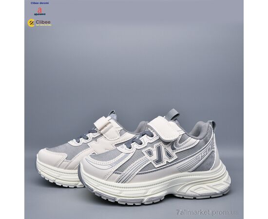 Фотография Кроссовки детские модные Весна/осень LC1188 white-grey (6 пар р.32-37) "Clibee-Doremi" недорого оптом от прямого поставщика, изображение 2
