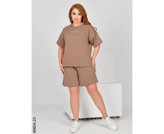 Спортивний костюм жіночий двонитка напівбатал 48,50,52,54 (3кв) "NOWEMBER" недорого від прямого постачальника, зображення 2