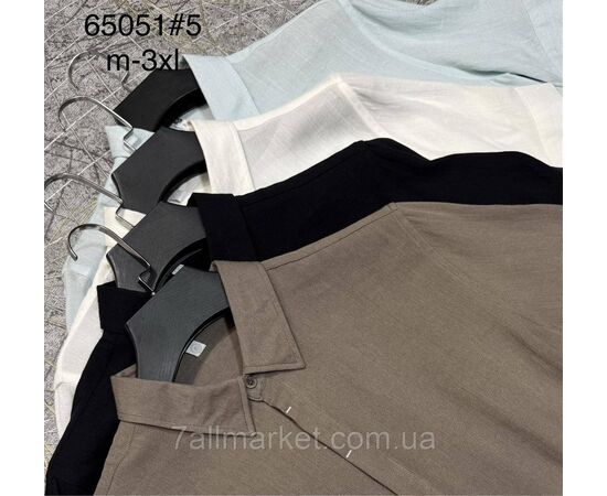 Сорочка чоловіча, льон розміри M-3XL (4кв) "PROSTOMEN" недорогого від прямого постачальника, зображення 2