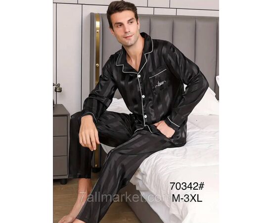 Фотография Пижама  мужская с длинным рукавом размеры M-3XL(2цв) "FLOWER" недорого от прямого поставщика, изображение 2