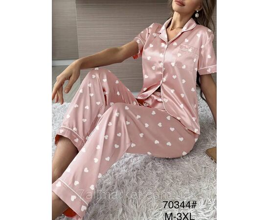 Фотография Пижама женская молодёжная р-ры M-3XL(2цв) "FLOWER" купить недорого от прямого поставщик, изображение 2