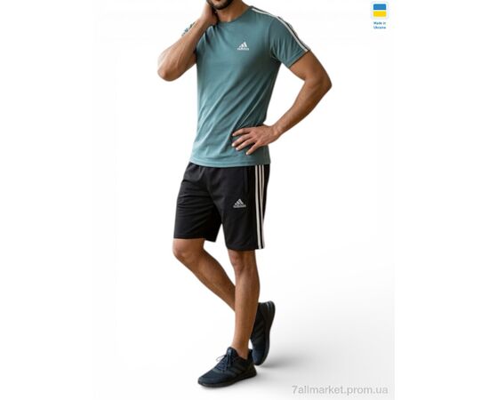 Фотография Спортивный костюм мужской Лето 11AD бірюза (5 шт. р.сетка 46-54) "Sport style" недорого оптом от прямого поставщика, изображение 2