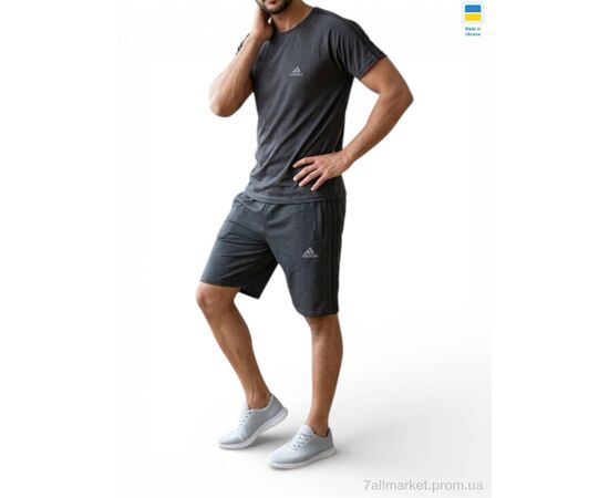 Фотография Спортивный костюм мужской Лето 11AD графіт (5 шт. р.сетка 46-54) "Sport style" недорого оптом от прямого поставщика, изображение 2