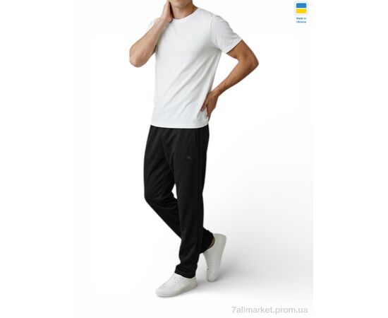 Фотография Спортивные брюки мужские Весна/осень 1PU чорний (5 шт. р.сетка 46-54) "Sport style" недорого оптом от прямого поставщика, изображение 2