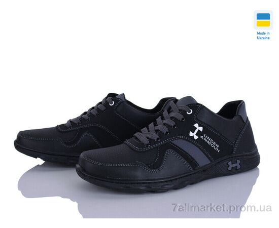 Фотография Кроссовки мужские модные Весна/осень Sunshine KP46H чорний-сірий (8 пар р.40-45) "Paolla" недорого оптом от прямого поставщика, изображение 2