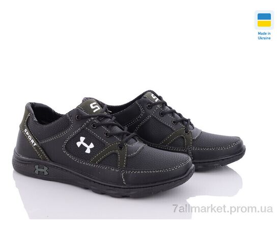 Кросівки чоловічі модні Весна/осінь SunShine КР52X чорно-зелений (8 пар р.40-45) "Paolla" недорого оптом від прямого постачальника, зображення 2