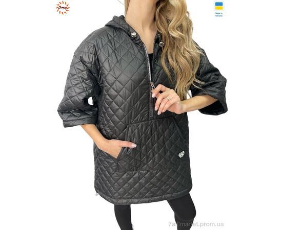 Фотография Жилетка женская Весна/осень Жилетка анорак жіноча black (2 шт. р.сетка 40-54) "Jumay" недорого оптом от прямого поставщика, изображение 3