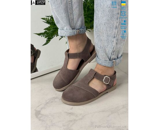 Туфлі жіночі стильні Літо 211 кофе з. (8 пар р.36-41) "ARTO" недорого оптом від прямого постачальника, зображення 3