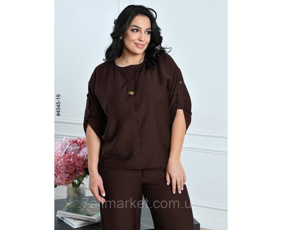 Костюм жіночий льон жатка батал 54,56,58,60 (9кв) "NOWEMBER" недорого від прямого постачальника, зображення 3