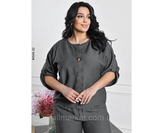 Костюм жіночий льон жатка батал 54,56,58,60 (9кв) "NOWEMBER" недорого від прямого постачальника, зображення 7