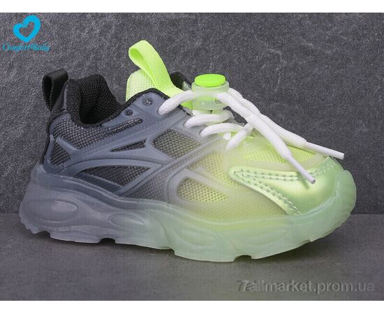 Фотография Кроссовки детские модные Весна/осень 158-2 зелений (6 пар р.21-25) "Comfort-baby" недорого оптом от прямого поставщика, изображение 2