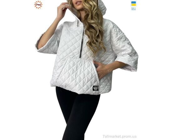 Фотография Жилетка женская Весна/осень Жилетка анорак жіноча white (1 шт. р.сетка 48-54) "Jumay" недорого оптом от прямого поставщика, изображение 3