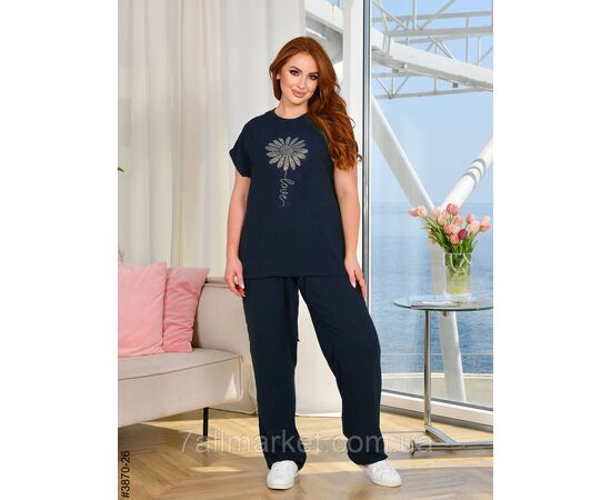 Спортивний костюм жіночий креп батал 50,52,54,56 (10кв) "NOWEMBER" недорого від прямого постачальника, зображення 2