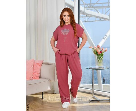 Спортивний костюм жіночий креп батал 50,52,54,56 (10кв) "NOWEMBER" недорого від прямого постачальника, зображення 8