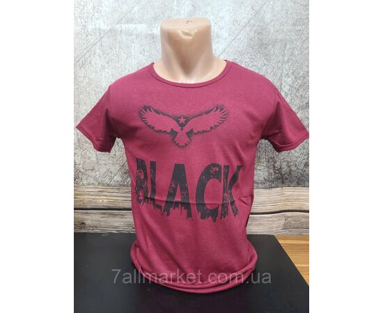 Футболка чоловіча стильна BLACK р.M-2XL (2кв) "MODY" недорого гуртом від прямого постачальника, зображення 2