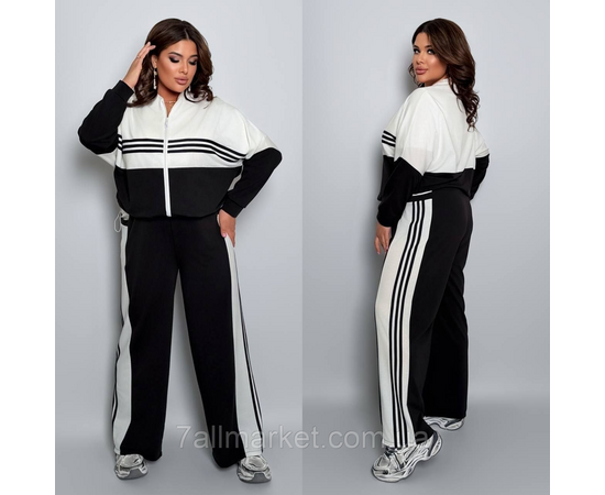 Костюм жіночий спортивний двонитка з лампасами (46-60) "LADA" недорого від прямого постачальника, зображення 2