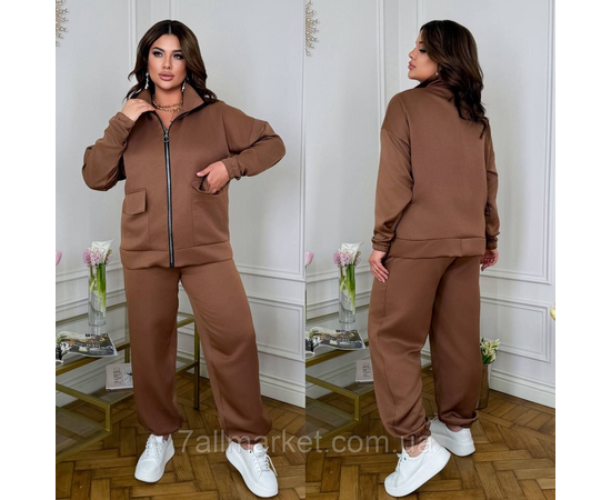 Костюм жіночий спортивний мікровельвет (46-60) "LADA" недорого від прямого постачальника, зображення 3