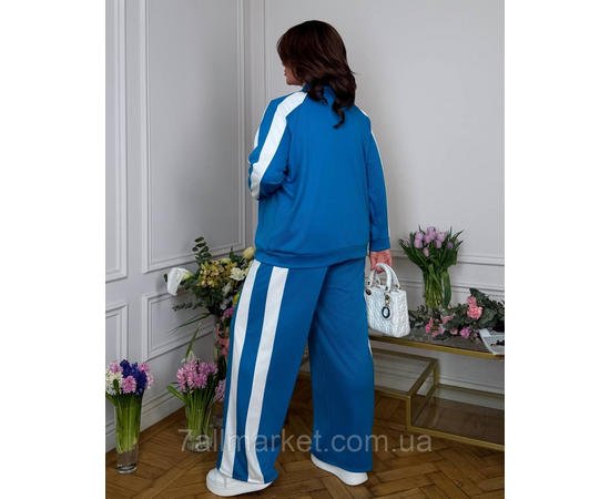 Костюм 3-ка жіночий спортивний трикотажний із лампасами (46-60) "LADA" недорого від прямого постачальника, зображення 3