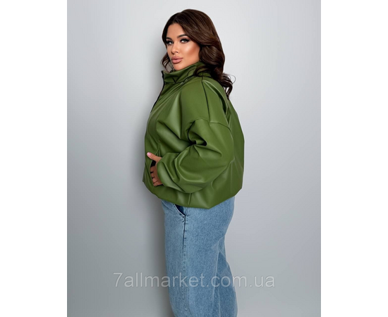 Куртка жіноча на блискавці екошкіра на підкладці р 46-60 "LADA" недорого від прямого постачальника, зображення 3