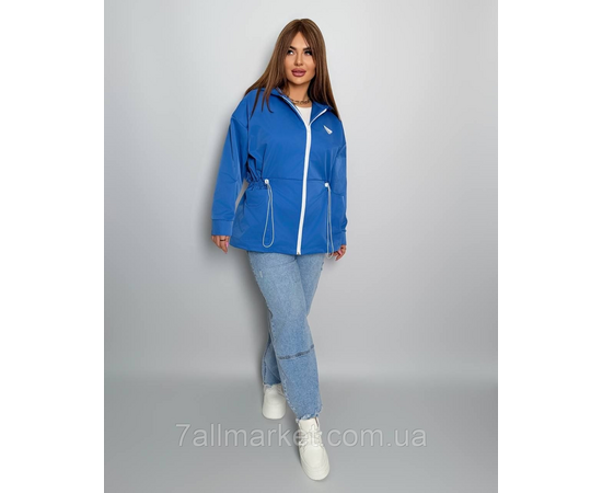 Вітровка жіноча на блискавці з капюшоном котон меморі р 46-60 "LADA" недорого від прямого постачальника, зображення 3