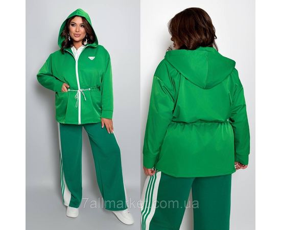 Вітровка жіноча на блискавці з капюшоном котон меморі р 46-60 "LADA" недорого від прямого постачальника, зображення 2