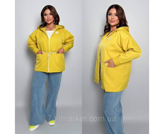 Вітровка жіноча на блискавці з капюшоном котон меморі р 46-60 "LADA" недорого від прямого постачальника, зображення 2