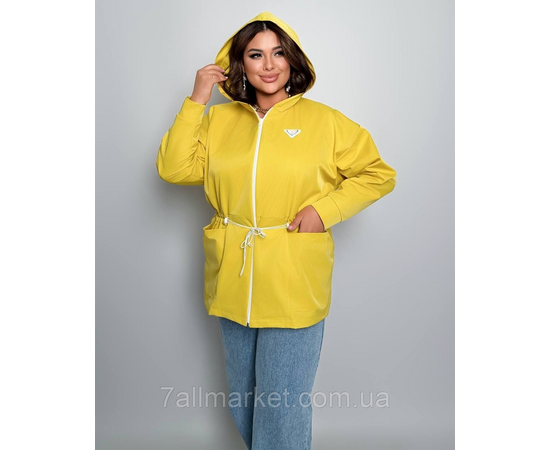 Вітровка жіноча на блискавці з капюшоном котон меморі р 46-60 "LADA" недорого від прямого постачальника, зображення 3