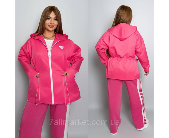 Вітровка жіноча на блискавці з капюшоном котон меморі р 46-60 "LADA" недорого від прямого постачальника, зображення 2