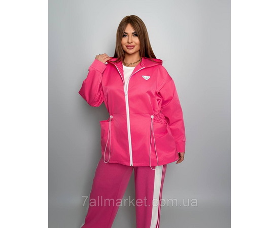 Вітровка жіноча на блискавці з капюшоном котон меморі р 46-60 "LADA" недорого від прямого постачальника, зображення 3