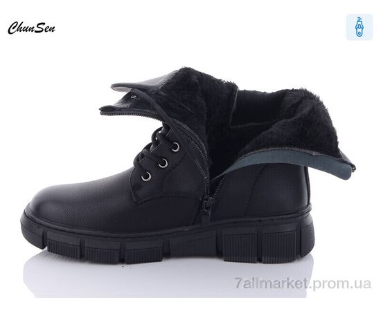 Черевики жіночі стильні Зима 7701-1 (8 пар р.36-41) "Chunsen" недорого оптом від прямого постачальника, зображення 2
