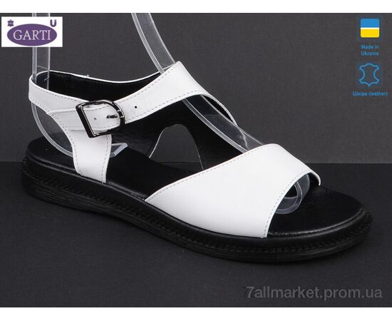 Босоніжки жіночі літні Літо 138 белый кожа (6 пар р.36-40) "Garti" недорого оптом від прямого постачальника, зображення 2