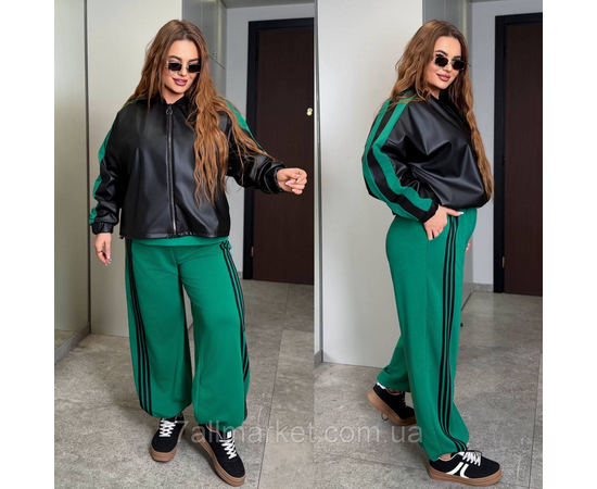 Фотография Костюм 3-ка женский прогулочный двухнитка с лампасами (42-60) "LADA" недорого от прямого поставщика, изображение 2