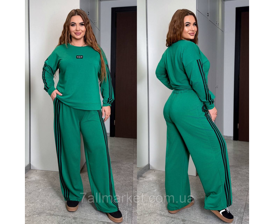 Фотография Костюм 2-ка женский прогулочный двухнитка с лампасами (42-60) "LADA" недорого от прямого поставщика, изображение 2