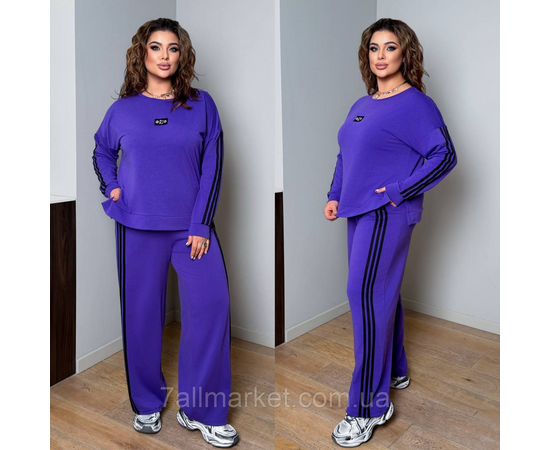 Фотография Костюм 2-ка женский прогулочный двухнитка с лампасами (42-60) "LADA" недорого от прямого поставщика, изображение 2