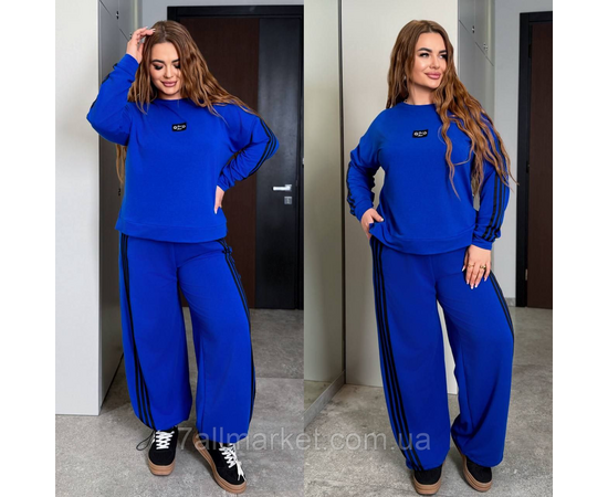 Костюм 3-ка жіночий прогулянковий двонитка з лампасами (42-60) "LADA" недорого від прямого постачальника, зображення 3